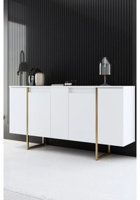 Konzolasztal Luxe - White, Gold