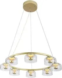 Rabalux beltéri led függeszték 40w 3200lm 3000k arany/átlátszó lorell
