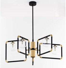 Jupiter 1985 - Csillár rúdon IBRA 5xG9/10W/230V fekete/arany