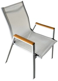 Zondo Kerti szék BANTO (fehér acél + tölgy). 1091725