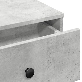 betonszürke szerelt fa dohányzóasztal 60 x 45 x 31 cm