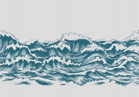 Fotótapéta Tengeri hullámok minimalizmus skandináv stílus 350x250 +ragasztó