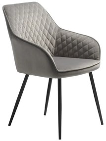 Milton szĂŒrke bĂĄrsony Ă©tkezĆszĂ©k - Unique Furniture