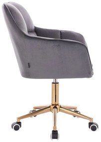 HR550K Grafit modern velúr szék arany lábbal