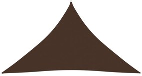 barna háromszögű oxford-szövet napvitorla 3,5 x 3,5 x 4,9 m