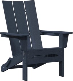 vidaXL Összecsukható Adirondack szék Sötétkék 80,5 x 74,5 x 92 cm HDPE