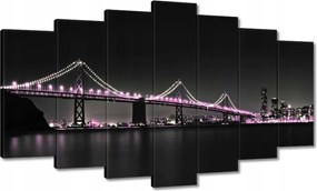 Vászonkép 140x80 Híd Lila fények