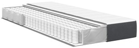 Zsebes Rugós Ágymatrac Sötét Szürke Közepes 80x200x20 cm Szövet