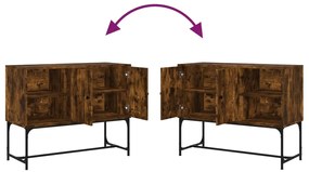füstös tölgy színű szerelt fa tálalószekrény 100 x 40 x 79,5 cm