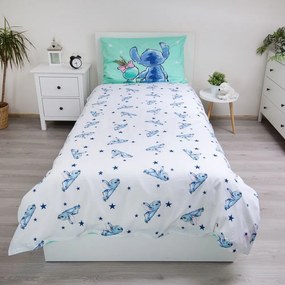 Mentazöld egyszemélyes pamut gyerek ágyneműhuzat 140x200 cm Lilo &amp; Stitch "Buddies" – Jerry Fabrics