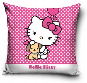 Hello Kitty Puppy párnahuzat 40x40 cm Velúr