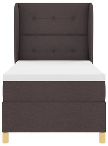 Boxspring Ágy Matrac Közepesbarna 90x200 cm Szövet