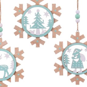 Karácsonyi függődísz készlet 3 db-os Snowflake - Casa Selección