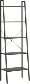 vidaXL 5 szintes fekete állópolc 56 x 35 x 174 cm