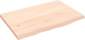 vidaXL kezeletlen tömör fa fürdőszobai pult 60x40x2 cm