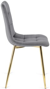 YORK szék, szürke, velúr