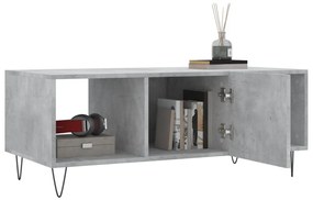 Betonszürke szerelt fa dohányzóasztal 102 x 50 x 40 cm