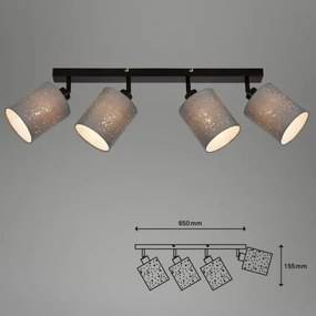 Briloner 2078-044 - spotlámpa SPOTLIGHT 4xE27/25W/230V szürke/fekete