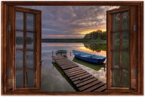 Poszterek 90x60 Naplemente tó