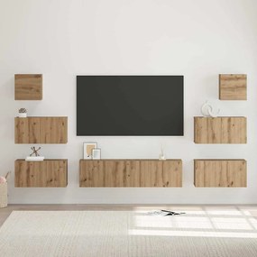 TV szekrény garnitúra 8 pcs kézműves tölgy 60 x 30 x 30 cm