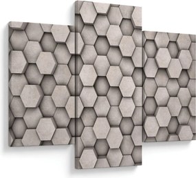 Kép - Hatszögek beton kivitelben (90x60 cm)