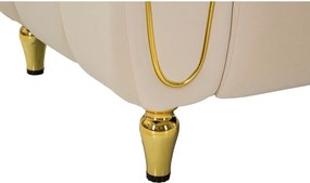 Krémszínű bársony fotel Alma – Mauro Ferretti