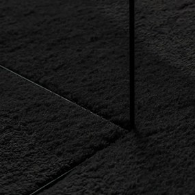HUARTE fekete rövid szálú puha és mosható szőnyeg 200 x 280 cm