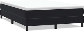vidaXL fekete bársony rugós ágy matrac nélkül 160x220 cm
