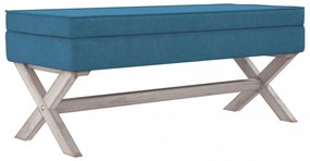 kék bársony tárolóülőke 110 x 45 x 49 cm