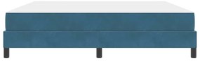 Boxspring ágy matraccal Sötét kék 180 x 200 cm Bársony