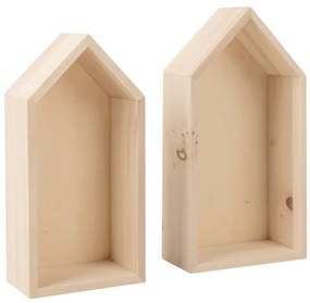 2 db fa polc készlet házikó alakban LITTLE HOUSES