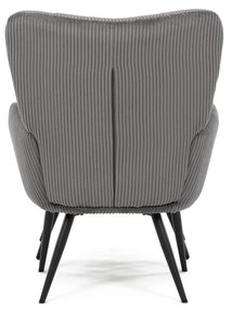 Pihenőfotel lábtartóval L7285 GREY6, szürke