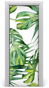 Ajtó tapéta trópusi levelek 85x205 cm