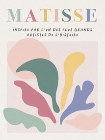 Festmény reprodukció Danish Pastel Cut Out Abstract Pattern (1/3) - Henri Matisse Inspiré, (30 x 40 cm)