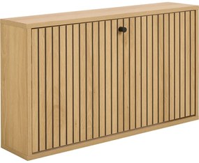 Natúr színű billenő ajtós cipőtartó tölgyfa dekorral 72x43x17 cm Albany – Actona