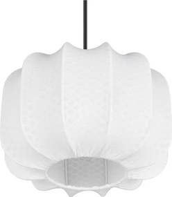 Fehér fém függőlámpa textil búrával ø 25 cm Madleine – Reality