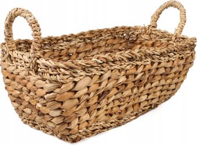 Téglalap Alakú Boho Tengerifű Kosár Fogantyúkkal 40x24x21 cm