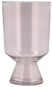 Világos rózsaszín üveg váza (magasság 24 cm) Drum – Villa Collection