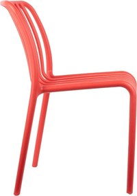 Világospiros műanyag étkezőszék Glee – Leitmotiv