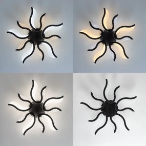 Brilagi - LED Dimmelhető felületre szerelhető csillár TWIST LED/65W/230V 3000-6500K fekete + távirányító