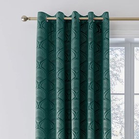 Zöld függöny szett 2 db-os 168x183 cm Art Deco Pearl – Catherine Lansfield