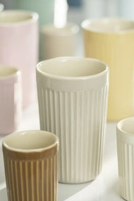 Bézs kerámia bögre barázdákkal CAFE MYNTE LATTE