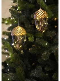 Barna függő karácsonyi fénydekoráció ø 7 cm Celina – Sirius