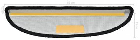 vidaXL 10 db fekete lépcsőszőnyeg 65 x 21 x 4 cm