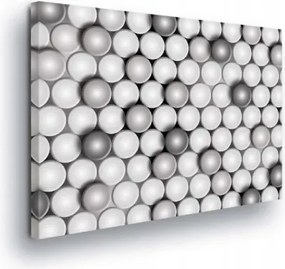 Vászonkép 80x60 Absztrakt geometrikus minta gömbök monokróm szürke minimalizmus