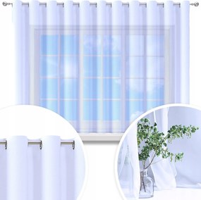 Függöny Kész Fátyol Fehér 400x160 CM Függöny Átvezető Függöny