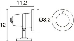 Novolux SEDNA 642A-G23X1D-30 Kerti reflektor GU5,3/MR11 IP68
