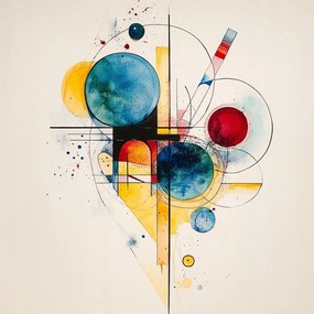 Vászonkép Canvas Absztrakt Geometria Bauhaus Stílus Kandinszkij 80x80