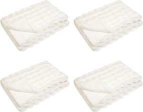 vidaXL Csúszásgátló műszőrme takaró Olite 4 pcs Fehér 150 x 220 cm