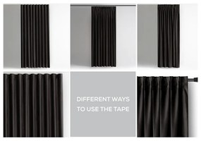 Fekete bársony dimout (részleges sötétítő) függöny 140x270 cm – Restilo